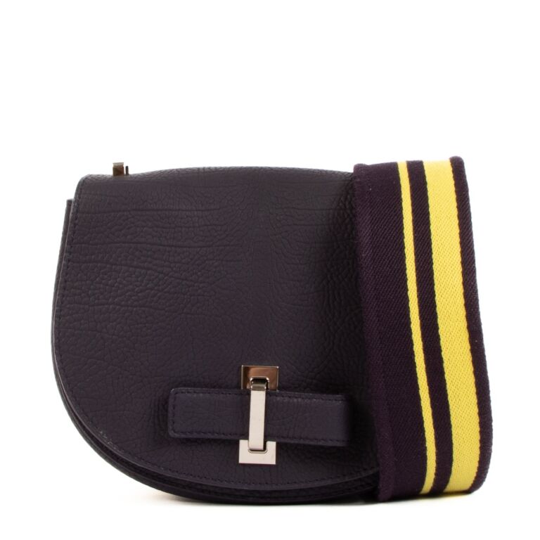 Delvaux Spring Summer 2017 Le Mutin Mini Indigo Citron Crispy Calf Labellov Buy and Sell Authentic Luxury