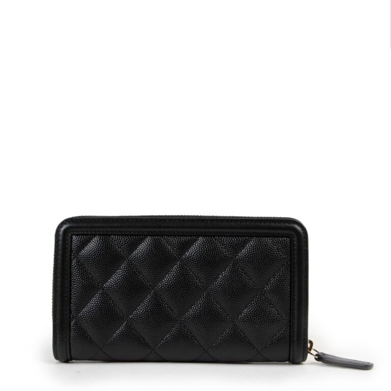 Chanel CC Filigree Zipped Long Wallet ○ Labellov ○ Buy and Sell