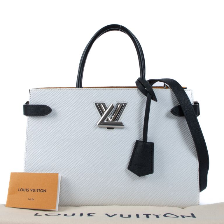 Louis Vuitton White Epi Leather Twist Tote Bag ○ Labellov