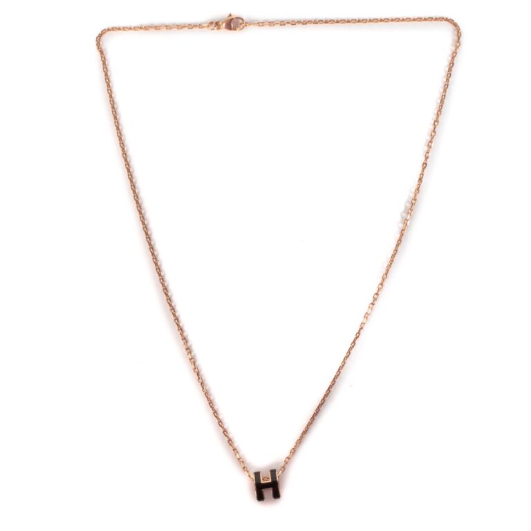 Hermès pop h on sale necklace black