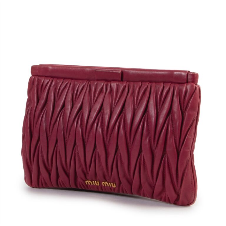 Miu miu matelasse clutch on sale