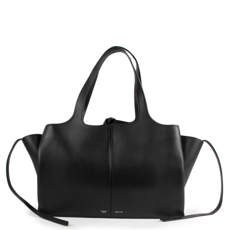 Celine Black Medium Tri Fold Tote Bag Labellov Buy and Sell