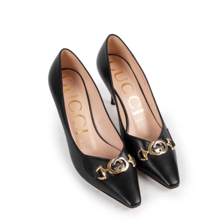 Gucci Zumi Black Mid-heel Pumps - Size 37 ○ Labellov ○ Buy