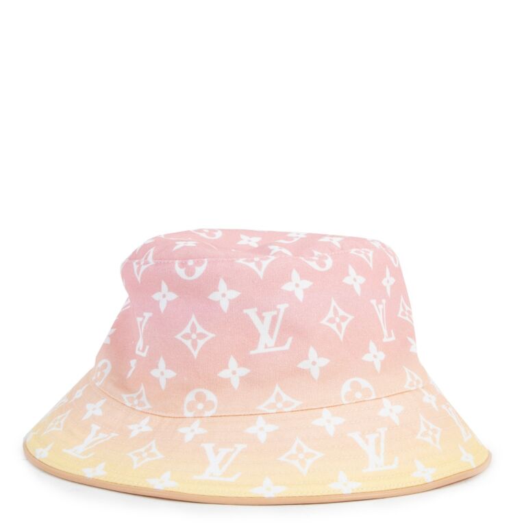 Louis Vuitton Bucket Hat Pink Size M Bob LV Buddy Embroidery Unused 3444AK