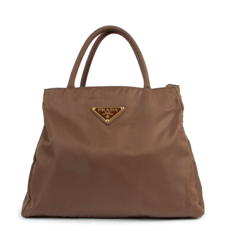 Prada Corinto Brown Nylon Handbag Labellov Buy and Sell