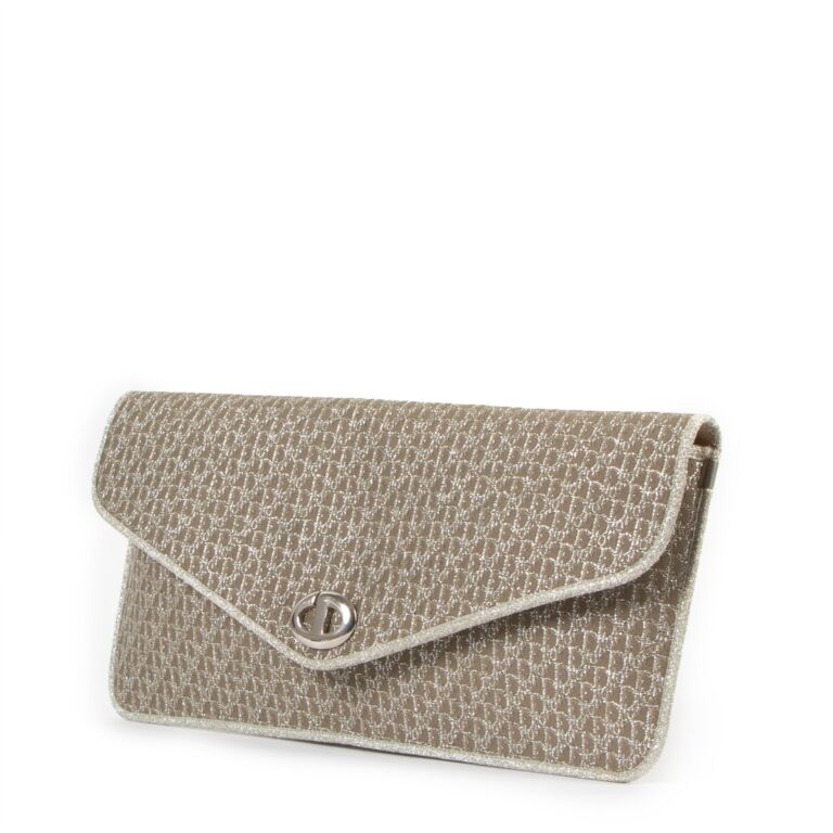 Dior gold sales clutch bag