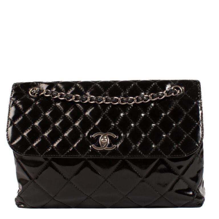 Chanel Black Patent Leather In the Business Shoulder Bag Labellov Buy and Sell Authentic Luxury