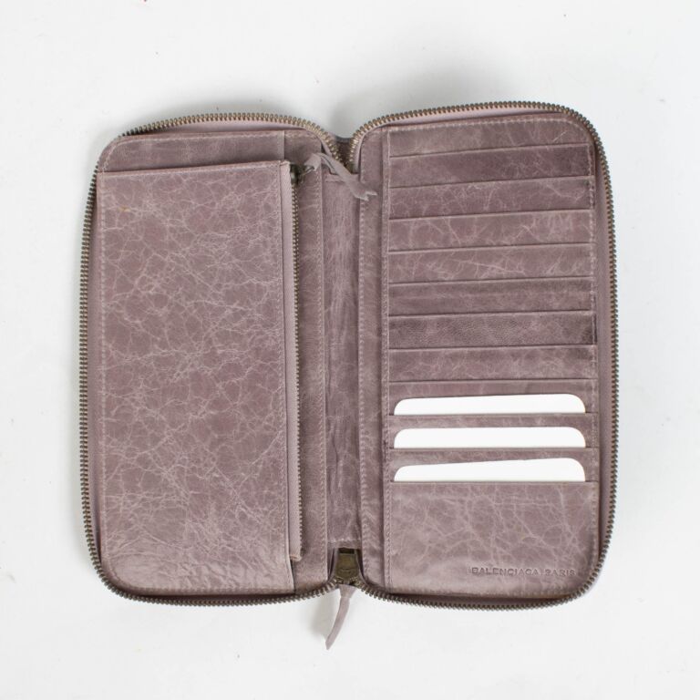 Balenciaga Mauve Arena City Continental Wallet ○ Labellov ○ Buy