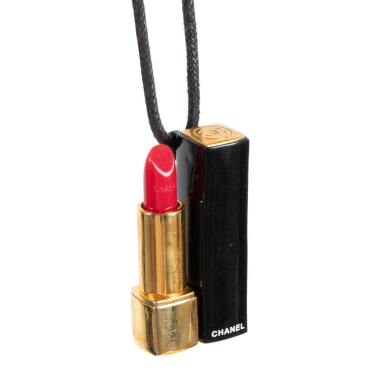 Chanel Allure Lipstick Pendant Necklace Labellov Buy and Sell Authentic Luxury