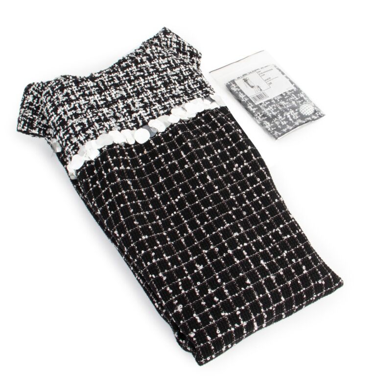 CHANEL, Dresses, Chanel Black Button Front Tweed Dress