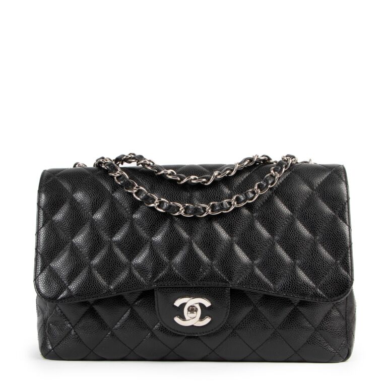 Chanel jumbo 2025 single flap caviar