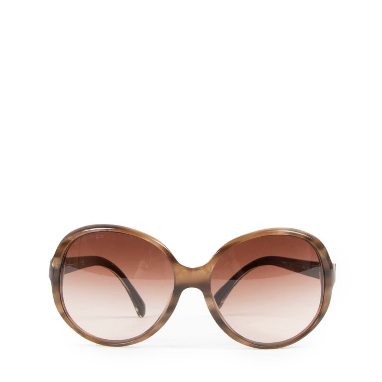 Chanel Brown Bows Gafas de sol Tortoiseshell Plata 5171 -  México