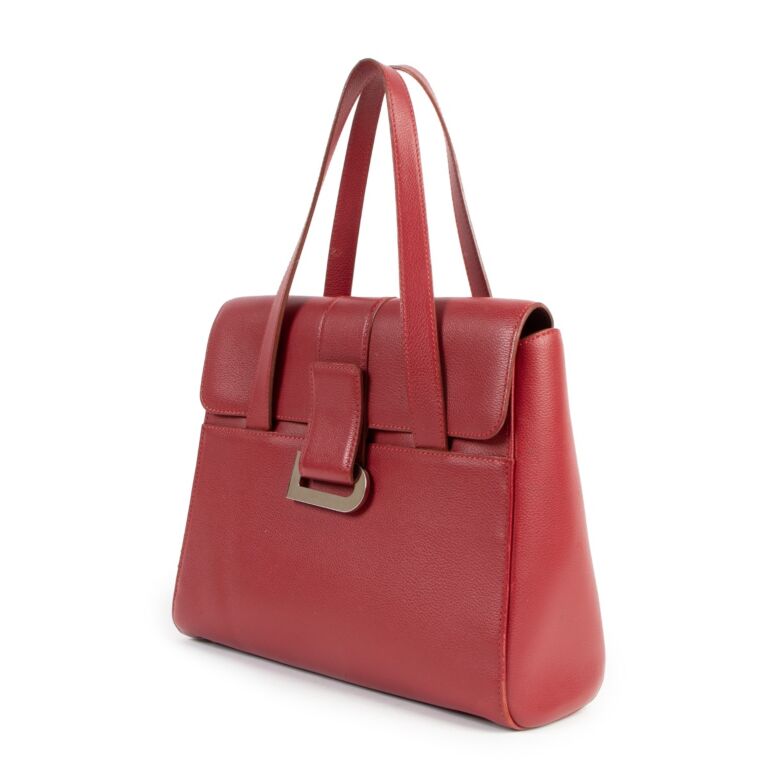 Delvaux Red Reverie Top Handle Bag ○ Labellov ○ Buy and