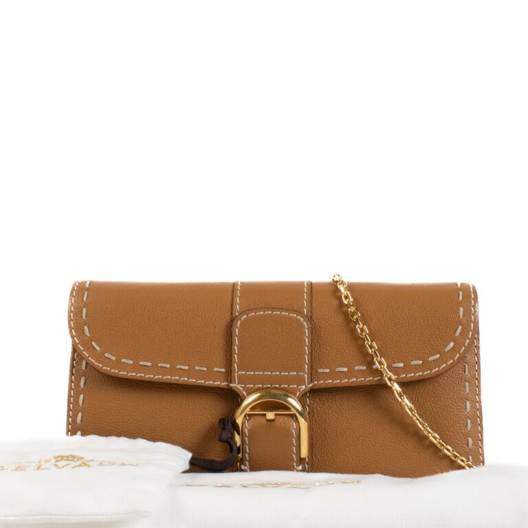 Delvaux Vegetal Rodeo Calf Chain Surpiqué Brillant Long