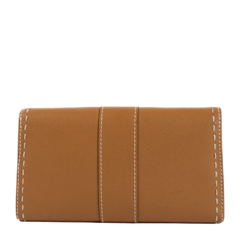 DELVAUX 財布 Vegetal Delvaux Vegetal Rodeo Calf Chain Surpiqué Brillant Long