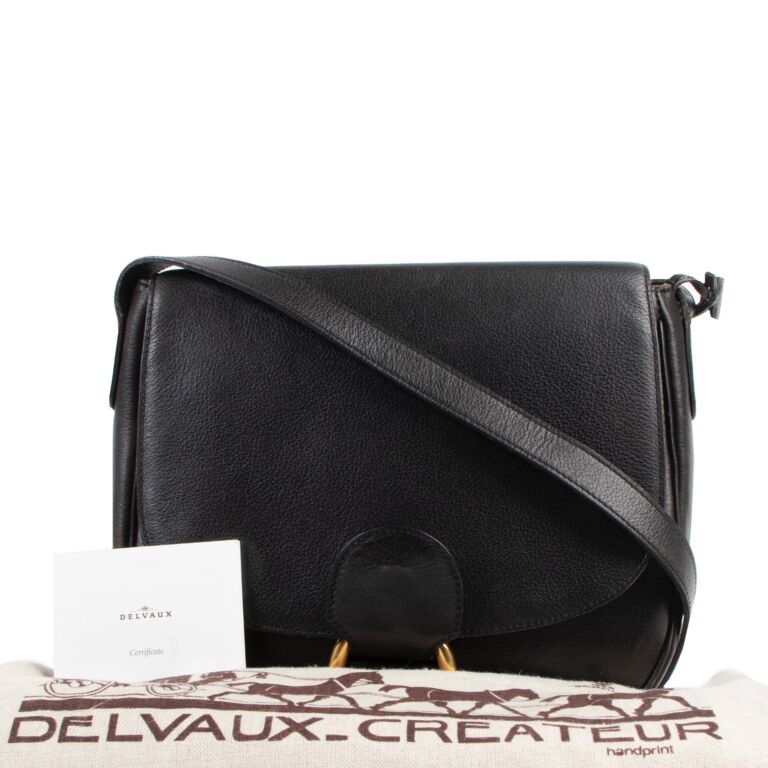 Delvaux Black Leather Crossbody Bag ○ Labellov ○ Buy and