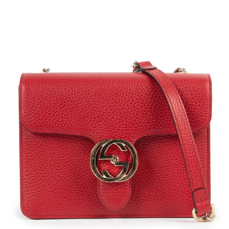 Gucci Red Interlocking GG Crossbody Bag Labellov Buy and