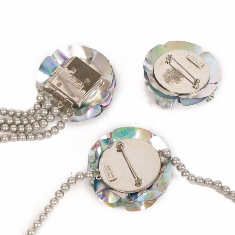アクセサリー MIU MIU Flower Silver Chain Neckless MIU MIU Flower Silver Chain Neckless