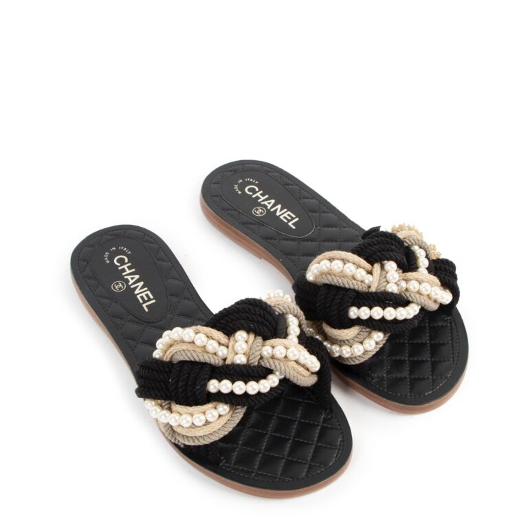 AQUA Imitation Pearl Slide Sandals - 100% Exclusive | Bloomingdale's