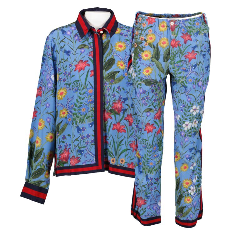 Gucci Flower print cotton travel set