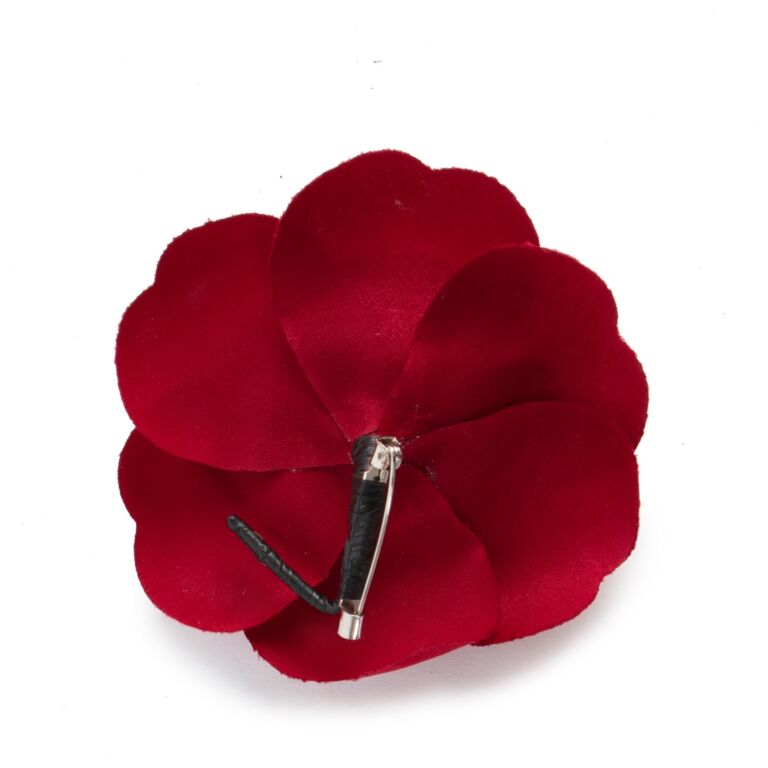 Chanel Red Camellia Brooch ○ Labellov ○ Buy and Sell Authentic