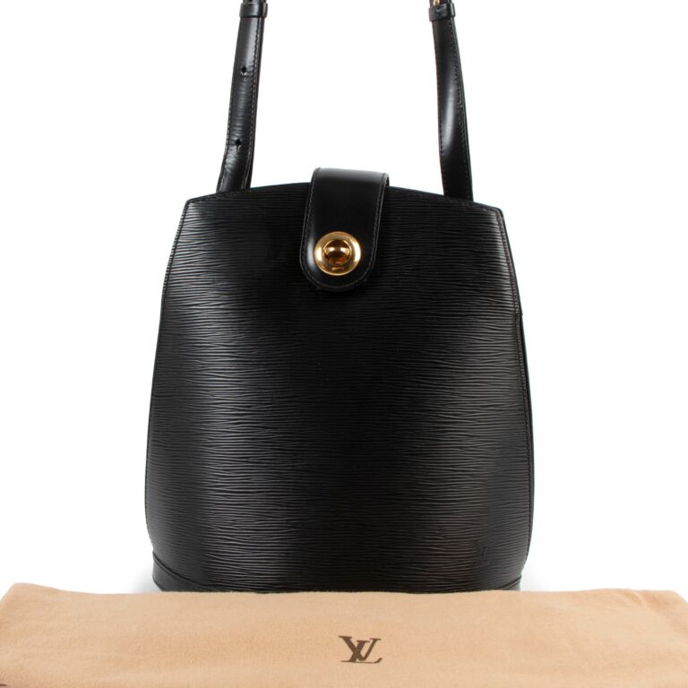 Used Louis Vuitton M52252/Cluny Epi Shoulder Bag/Leather/Blk/Cluny Noir  Turn Loc