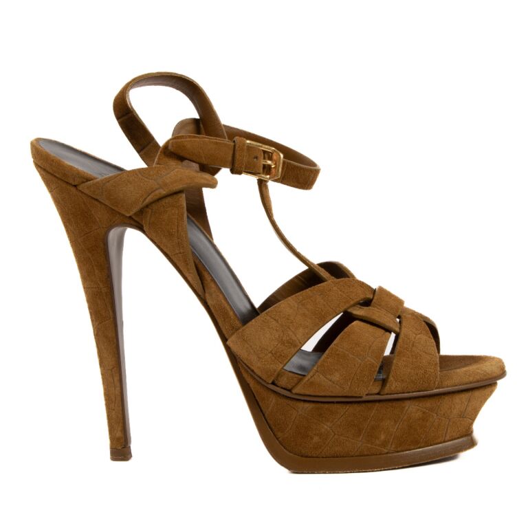 Saint laurent suede sandals store