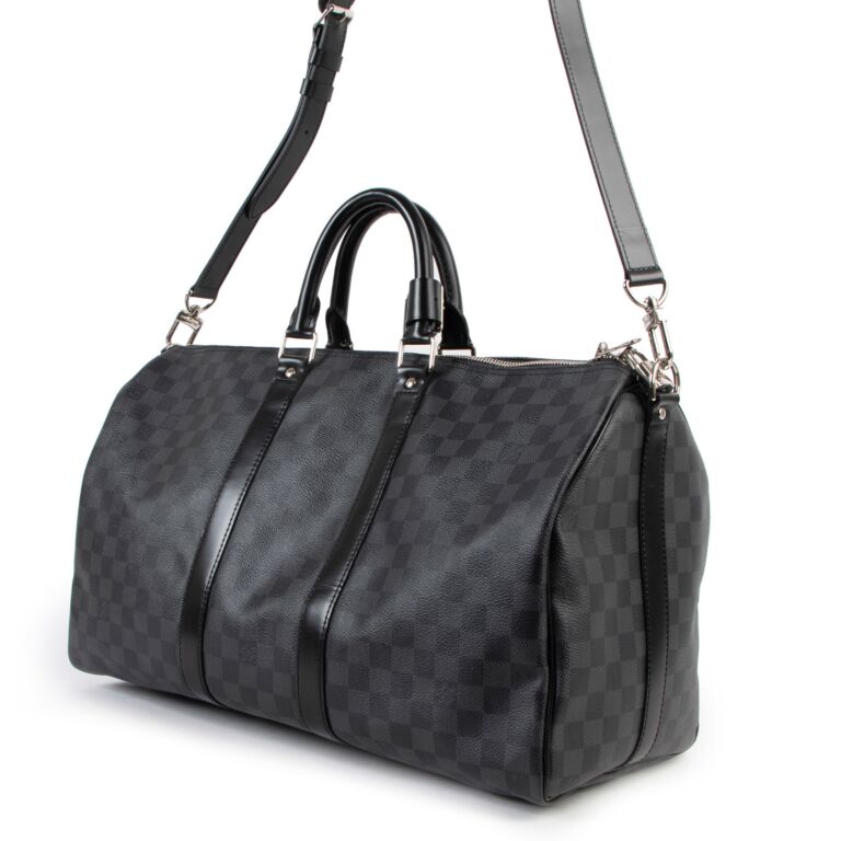 Louis Vuitton Keepall Bandouli re 45 Damier Graphite Canvas