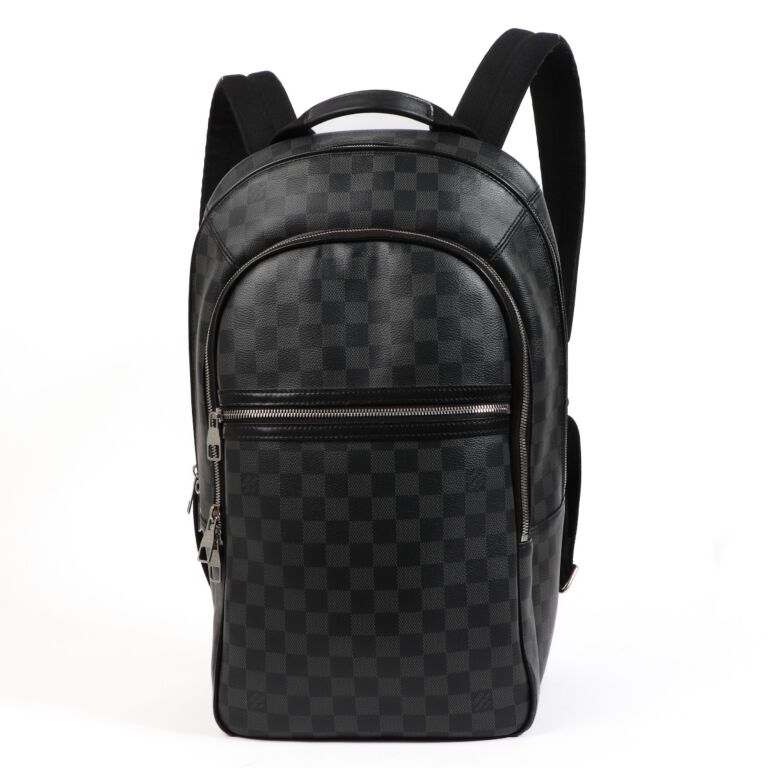 Louis Vuitton Michael Backpack Black Canvas Damier Graphite 100% Authentic