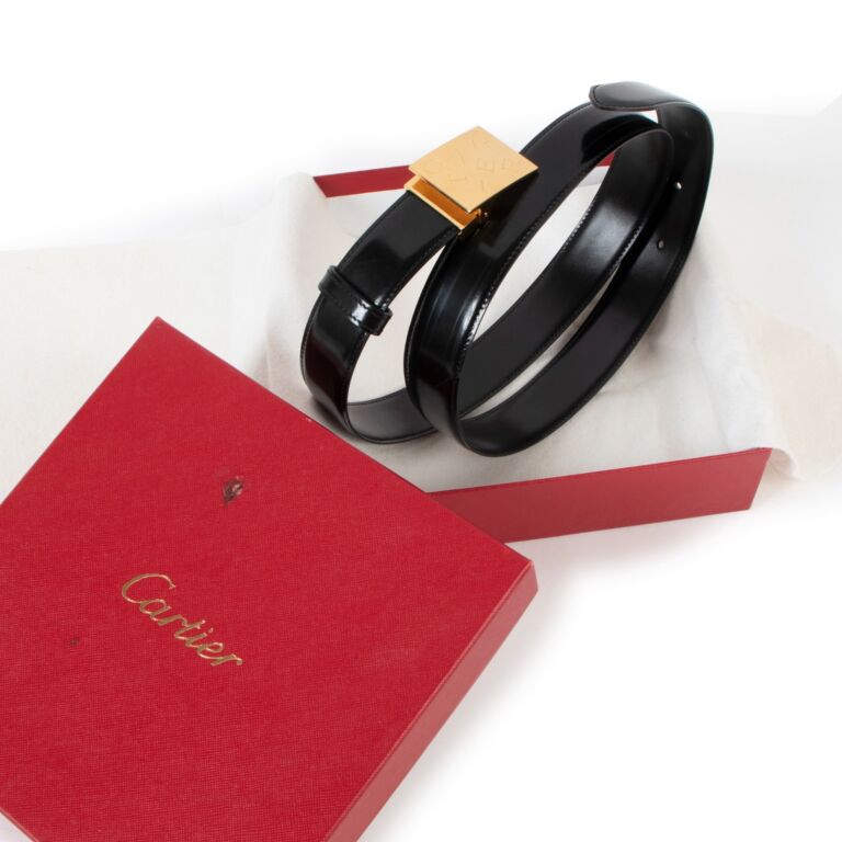Leather belt Cartier Black size 120 cm in Leather - 53283281