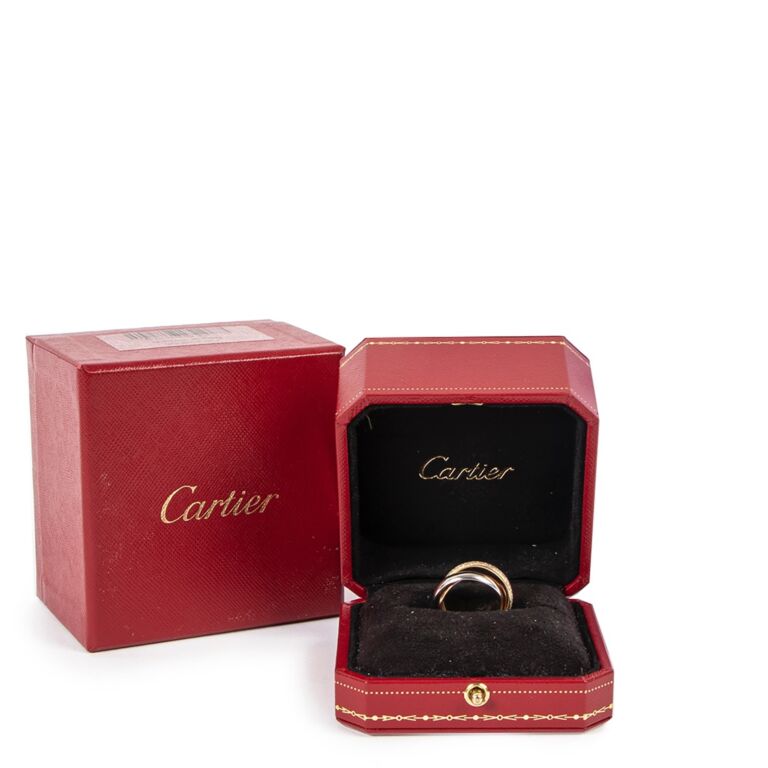 Must de Cartier Trinity Gold Diamond Ring Size 52 Labellov
