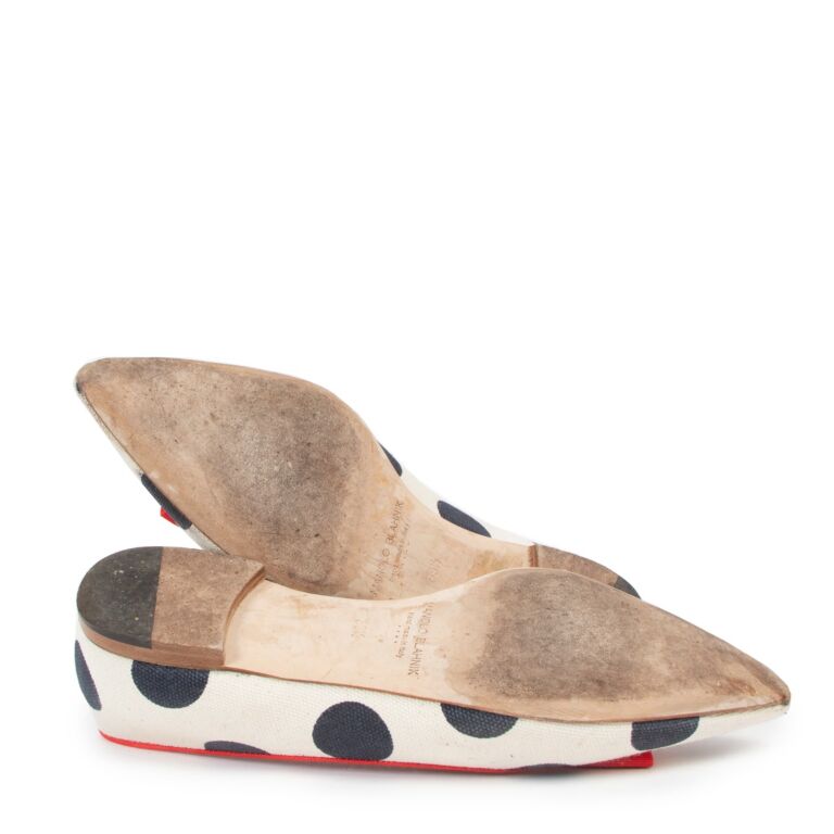正規品 Dot Polka Torinabi Blahnik Manolo Bow 38,5 Size - Flats 靴