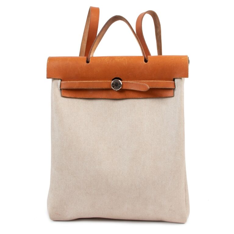 Hermes toile outlet bag