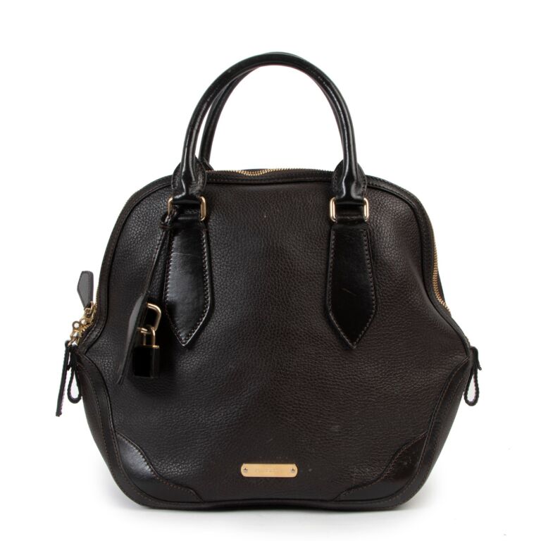 Burberry Dark Brown Orchard Tote Bag Labellov Buy and Sell