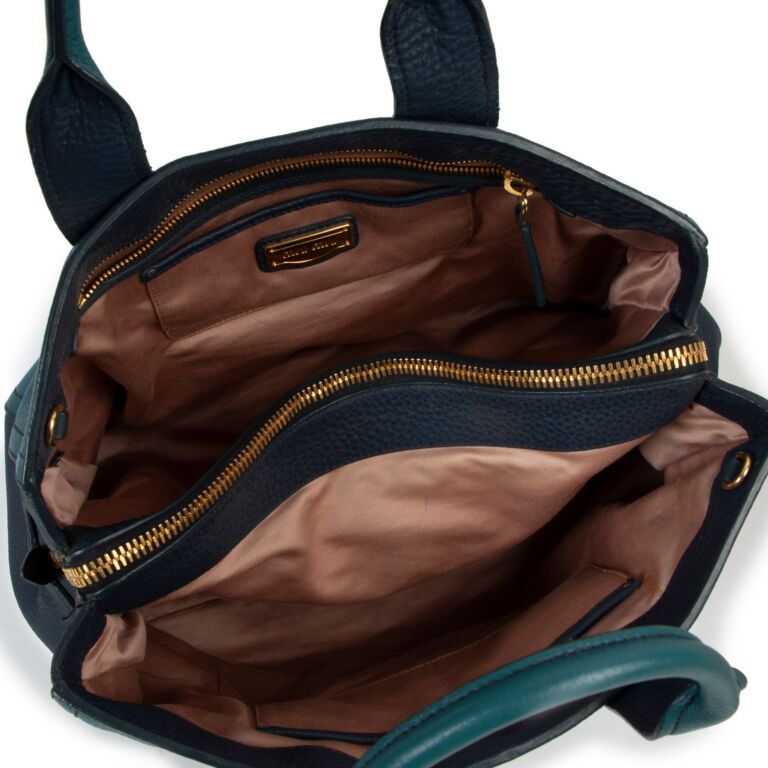 バッグ miu miu uxp vitello caribu Miu Miu Vitello Caribou Double-Zip Top Handle Shoulder Bag
