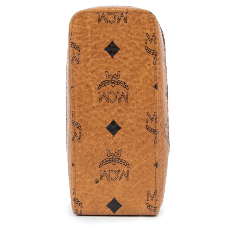 MCM Cognac Visetos Vintage Case Pouch Labellov Buy and Sell