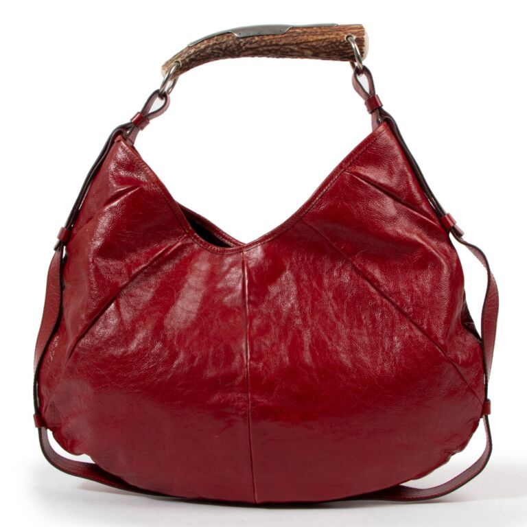 Mombasa cloth handbag Yves Saint Laurent Red in Cloth - 32054658