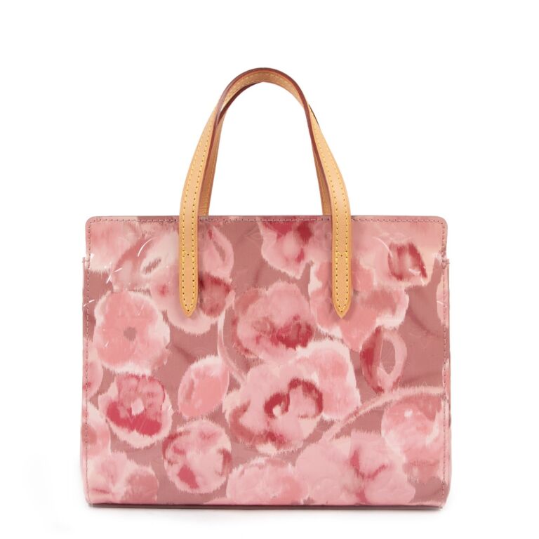 Auth Louis Vuitton Catalina BB Vernis Ikat Pink Monogram Flower Tote  Handbag