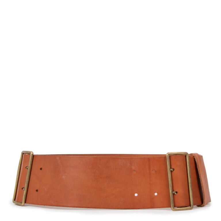 Miu Miu Camel Leather Wide Belt ○ Labellov ○ Buy and Sell
