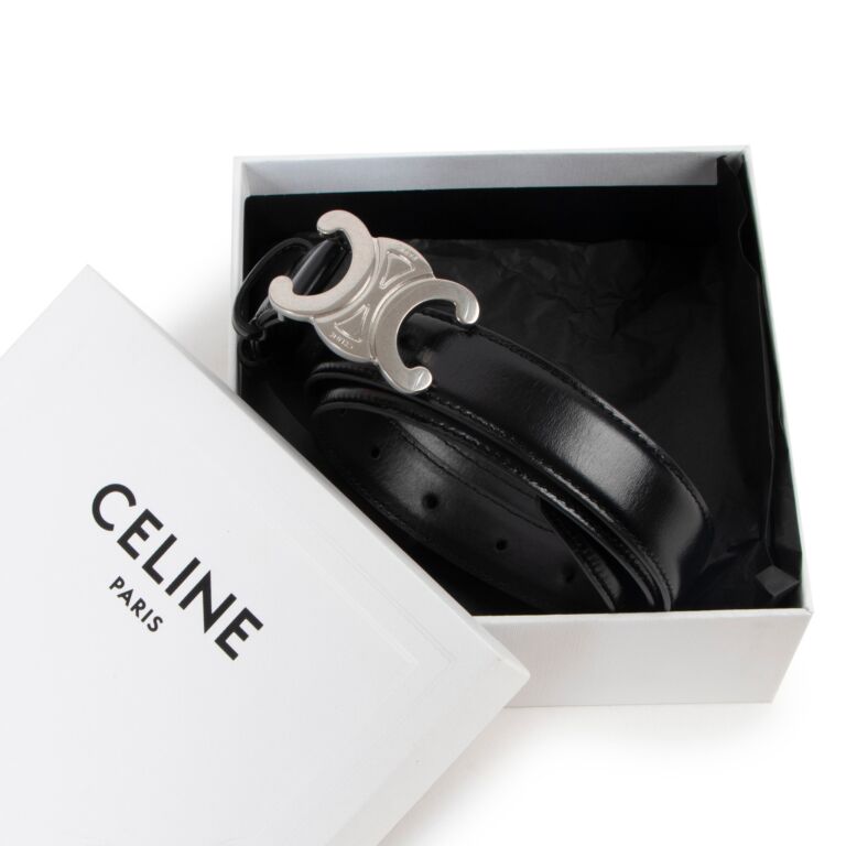 Celine Black Triomphe Belt - size 85 ○ Labellov ○ Buy and Sell