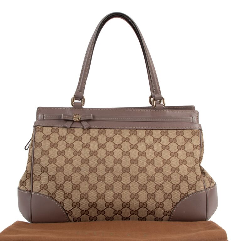 Gucci GG Canvas Mayfair Bow Shoulder Bag Labellov Buy and