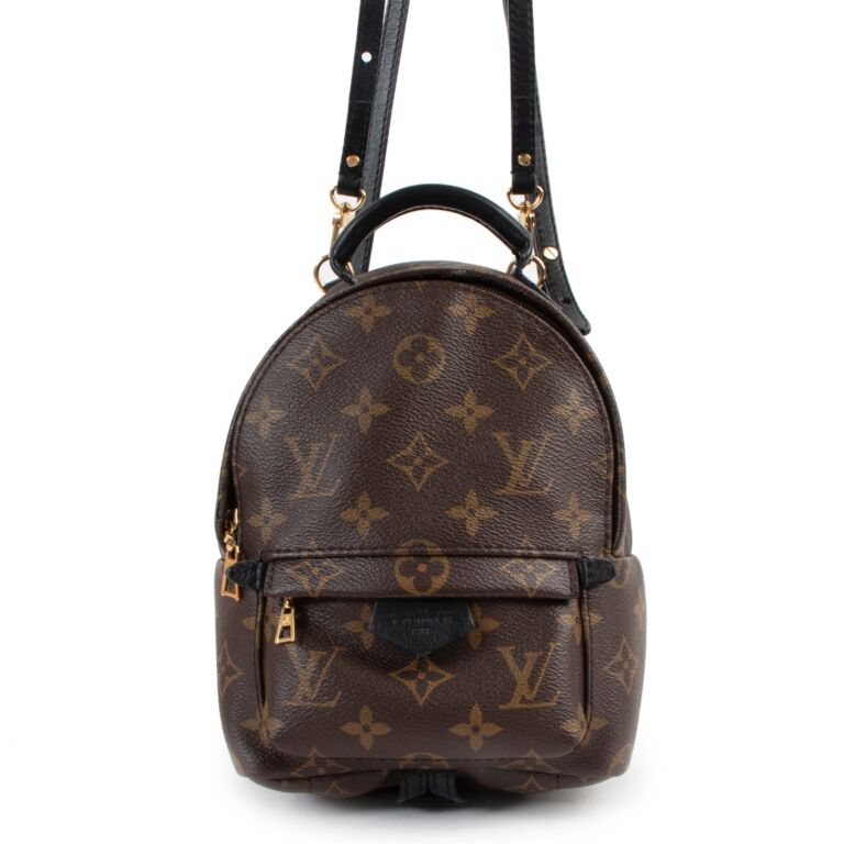 Louis+Vuitton+Palm+Springs+Backpack+Mini+Brown+Canvas+Monogram for sale  online