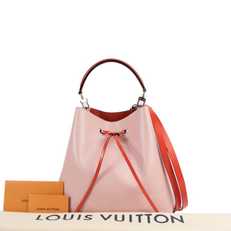 Authentic Louis Vuitton Epi Neo Noe in Ballerine Pink Bucket Shoulder Bag  M54370