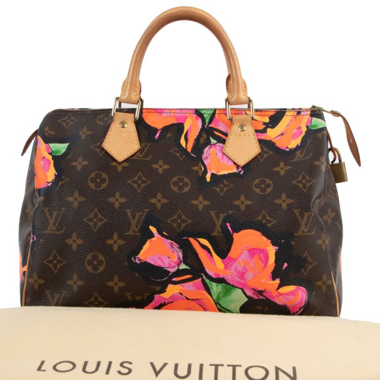 Speedy 30 Edition Flower Chain bag in brown monogram canvas Louis