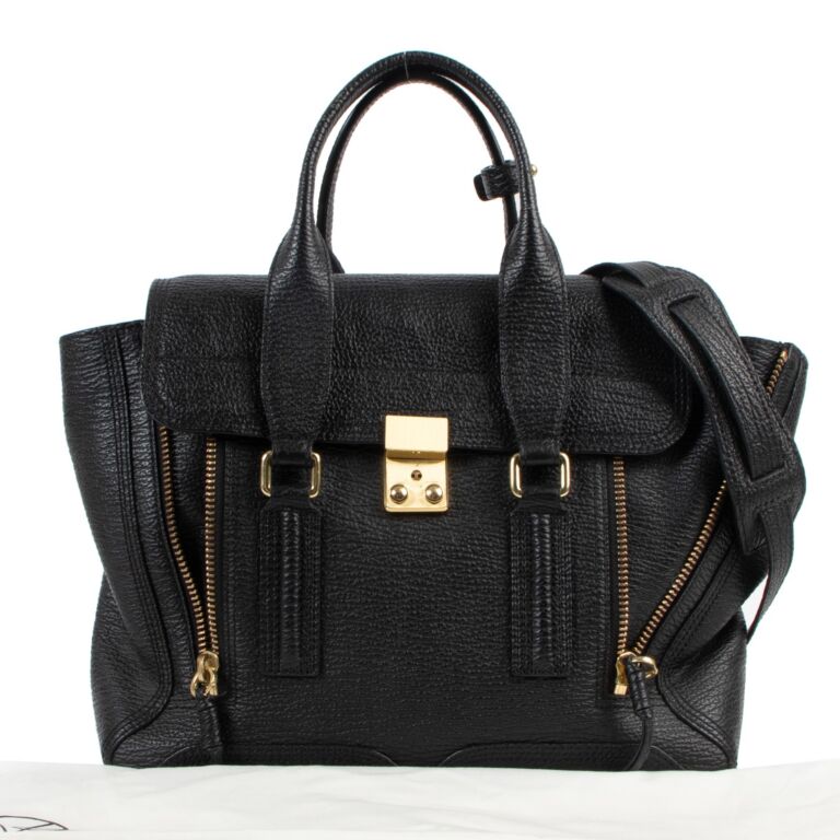 3.1 Phillip Lim Black Medium Pashli Satchel Bag ○ Labellov