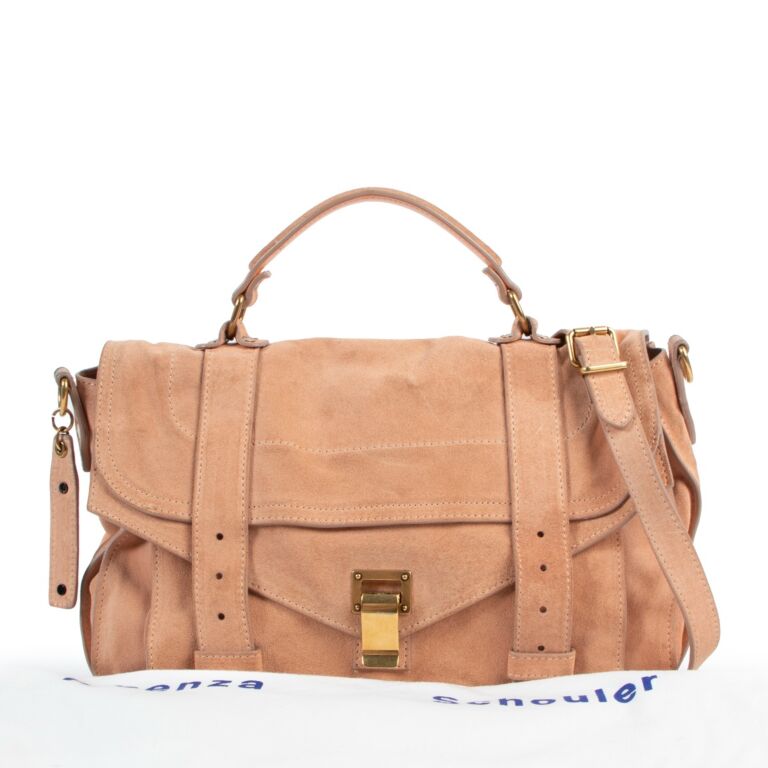 Proenza Schouler Pink Suede PS1 Tiny Shoulder Bag Labellov