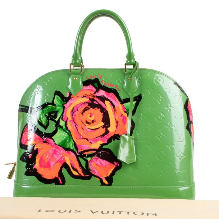 Louis Vuitton Green Vernis Alma Gm