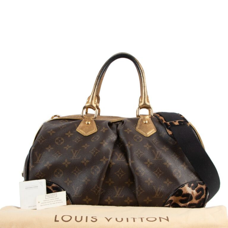 Sold at Auction: Louis Vuitton leopard print monogram handbag