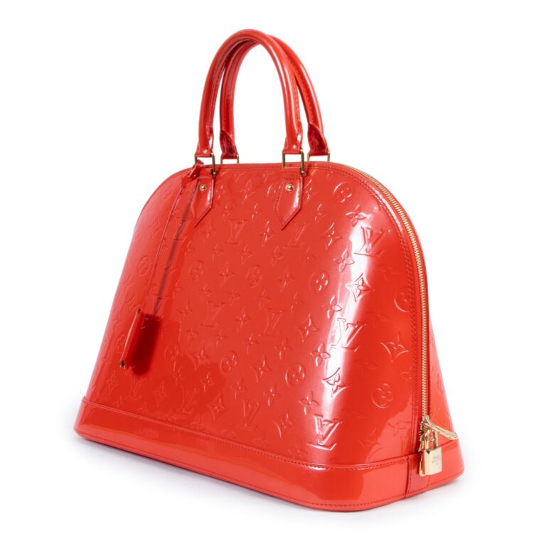 Square bag cloth handbag Louis Vuitton Orange in Cloth - 32092454