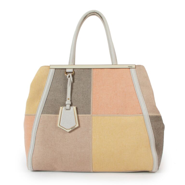Fendi Beige 3Jours Patchwork Tote Bag Labellov Buy and Sell